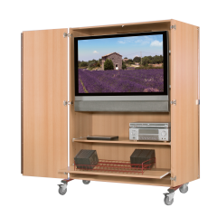 Produktbild Zweitüriger TV-Wagen mit Rollauszug & Videoauszug FTV 220RGVK